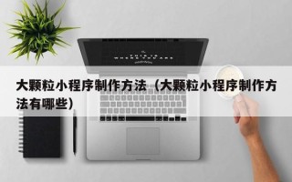 齐齐哈尔大颗粒小程序制作方法（大颗粒小程序制作方法有哪些）