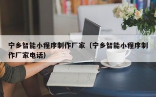 齐齐哈尔宁乡智能小程序制作厂家（宁乡智能小程序制作厂家电话）
